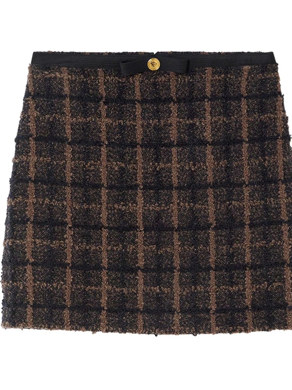 Cheap Versace Women pencil skirt tweed boucle 0808